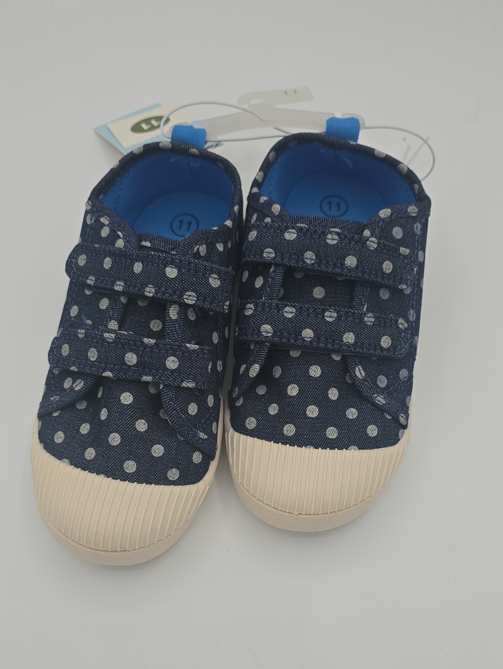 Cat & Jack Denim Sneakers with Polka Dots